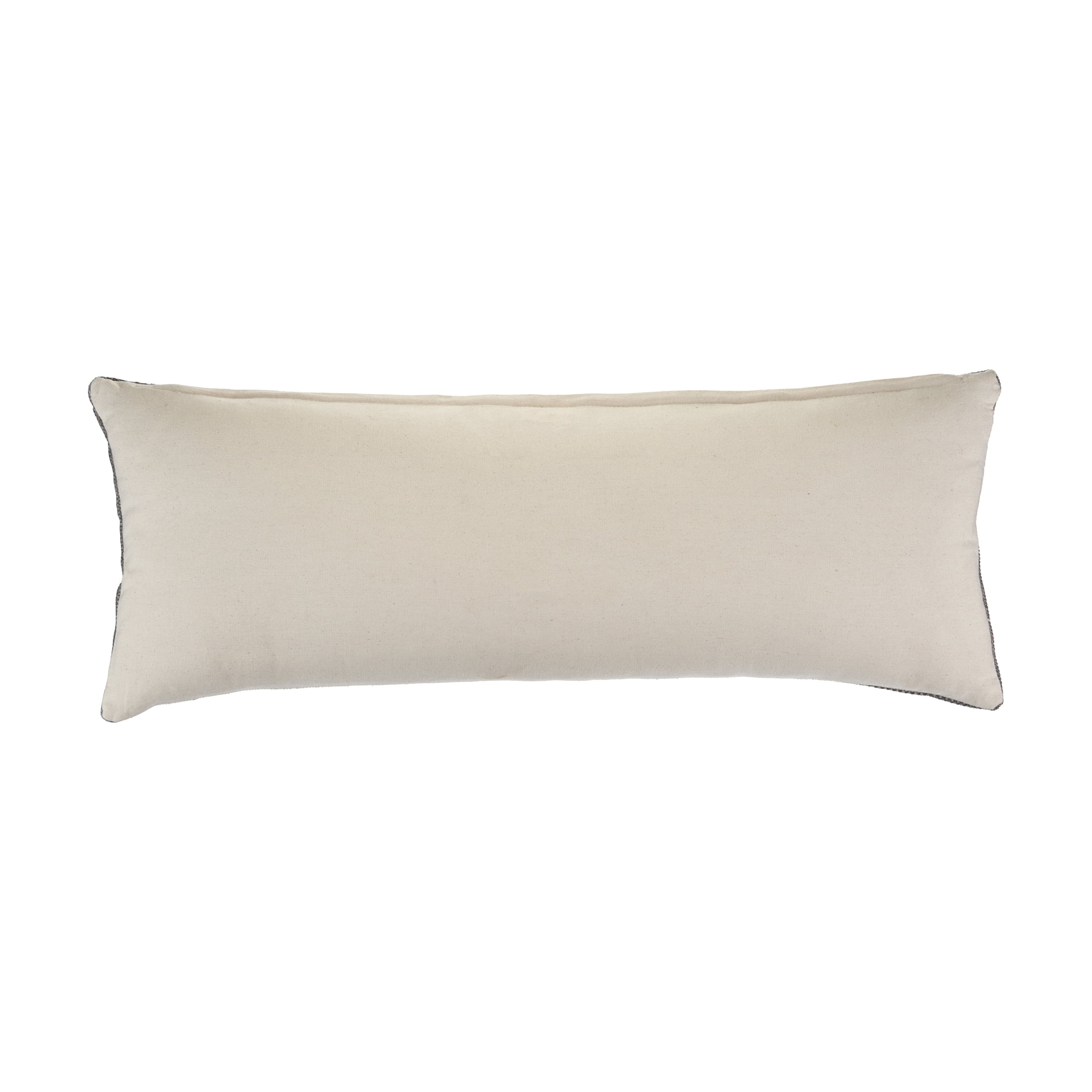 Ox Bay Ava 14" x 36" Gray Boho Striped Cotton Adult Decorative Lumbar Throw Pillow Cover