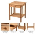 thumbnail image 4 of Costway 2PCS Bamboo Nightstand End Table Drawer Storage Shelf Home Furniture, 4 of 9