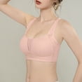 thumbnail image 7 of Womens Sports Bras Thin Sagging Gathering Bra With Double Breasts Plus Size Seamless Sports Bra Wireless Bra Pink XL, 7 of 7