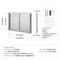 thumbnail image 5 of KFFKFF Double Access Door for Outdoor Kitchen, 39W x 26H Inch, Stainless Steel, Flush Mount, Includes Handles and Hooks, Ideal for BBQ Island, Grilling Area, Exterior Cabinet, 5 of 9