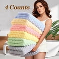 thumbnail image 2 of Zhuge 4-Piece Plush Ultra-Soft Highly Absorbent Quick-Drying Bath Towel Set, 27.56"×55.12" Large Bathroom Towels for Home & Hotel Use, grey, 2 of 5