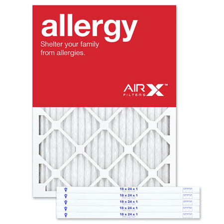 AIRx Filters Allergy 18x24x1 Air Filter Replacement MERV 11 AC Furnace Pleated Filter,