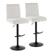 LumiSource Hank Adjustable Barstool - Set of  2