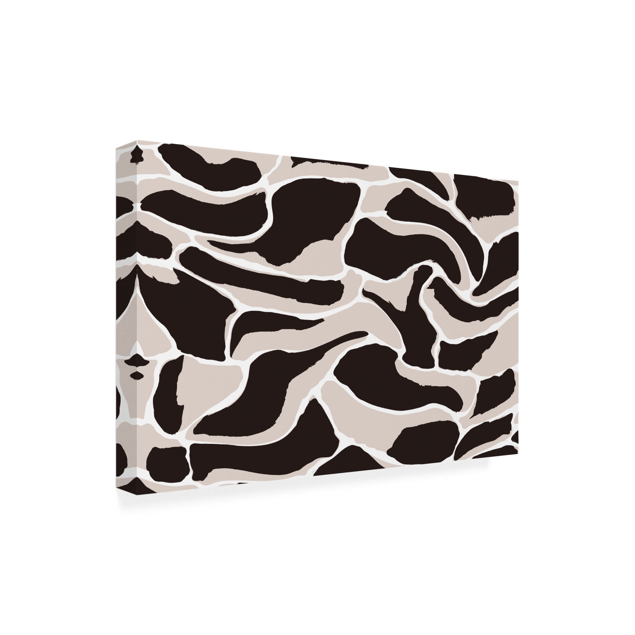 Canvas Wall Art - Treechild 'Beige And Brown Tiger Pattern' Wall Art for Living Room, Bedroom, or Office D?cor by Trademark Fine Art - 32 x 22 Inches