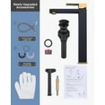 thumbnail image 6 of Wowow Vessel Sink Faucet Black and Gold, Single Handle Tall Bathroom Faucet, Single Hole Lavatory Vanity Mixer Bar Tap with Pop Up Drain and Faucet Supply Lines, 6 of 6