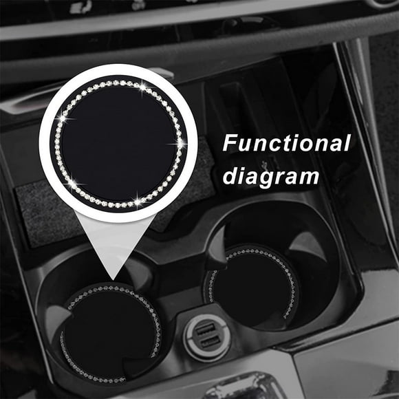 FHBVT Tapis de Tasse de Voiture Coussin de Siège Antidérapant, Durable et Résistant à l'Usure, s'Adapte à la Plupart des Tasses, Facile à Utiliser, Protège Votre Voiture des Déversements, Idéal pour Voitures, Camions, et Plus, Matériau de Haute Qualité