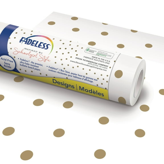 Fadeless Schoolgirl Style Bulletin Board Paper, 48" x 50' Roll, Little Miss