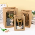 thumbnail image 5 of 10PCS Transparent Window Gift Bags For Wedding Birthday Home Party White Black Packaging Box Baking Takeaway Bag, 5 of 9