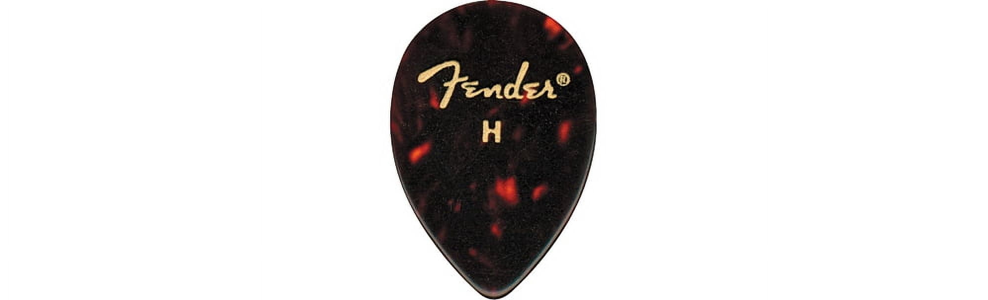 Fender 358 Teardrop Shape Tortoise Shell Guitar Picks-Thin - 72-Pack (1/2 Gross)