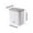 White, variant on CASAFUN Modern Garbage Can with Cover,Trash Can with Flip Lid Garbage Bin for Home Office Kitchen Bathroom Living Room Bedroom High Appearance Durable Garbage Container Basket 5L