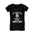 thumbnail image 1 of Tstars Girls 8th Birthday Gift Shirt Birthday Gift for 8 Year Old Birthday Gift for Girls 8 Years of Being Awesome! 8 Year Old Birthday Gift Birthday Party B Day Girls Fitted Kids T Shirt, 1 of 4