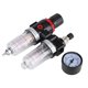 thumbnail image 2 of Compresor de aire ANGGREK regulador trampa de humedad 1/4 filtro lubricador Negro transparente, 2 of 8