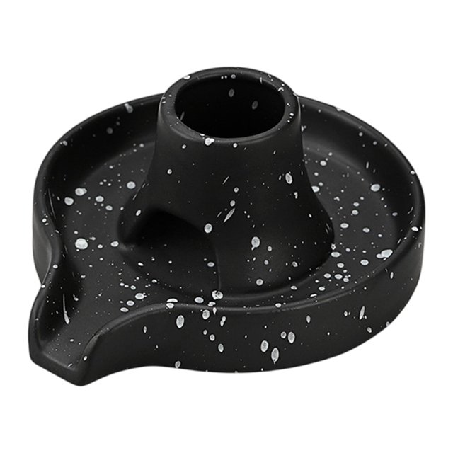 Incienso quemador de smude smude smude escritorio de mesa de mesa decoraciones cerámica censurador de cerámica palo soporte para la sala de la Negro 15.5x6.5cm