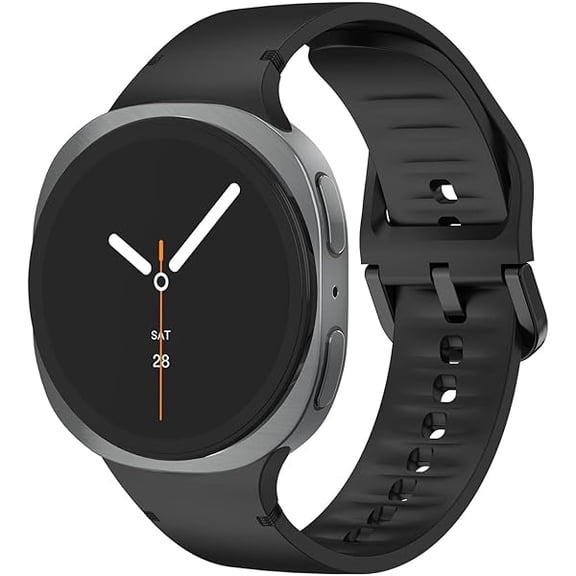 For Galaxy Watch 8 Bands 40mm 44mm Classic 46mm,No Gap Silicone Sport Bands Strap Compatible with Samsung Galaxy Watch 8 and 8 Classic 40mm 44mm 46mm Band