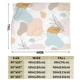 thumbnail image 5 of YFYANG Anti-Pilling Ultra-Soft Micro Fleece Cover Blanket for Bed Sofa, Geometric Line Leaf Pattern Throw Blanket for All Seasons, 40"x30", 5 of 9