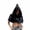 Black, variant on Women's Hooded Glitter Witch Cloak Halloween Coat