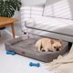 thumbnail image 4 of Cama rectangular impermeable y antideslizante para perros, suave y cómoda, para perros pequeños y gatos de menos de 25 kg, para interiores y exteriores, acogedora y cómoda, de tela., 4 of 6