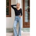 thumbnail image 4 of Women Long Sleeve Shirt Going Out Tops Casual Summer Outfits Black L, 4 of 8