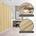 thumbnail image 2 of Fabric Shower Curtain No Hooks & Liner Needed - Soft Waterproof Shower Curtain Washable, Hotel Cloth Shower Curtain with Hooks Built-in, Beige, 71x74 Standard Size, 2 of 6