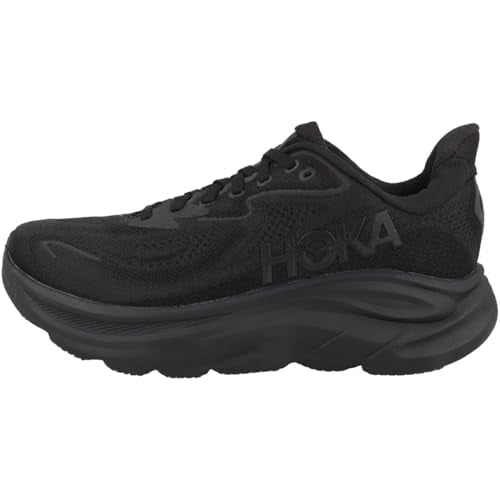 Hoka Women's Clifton 10 Sneaker, Black/Black, 8