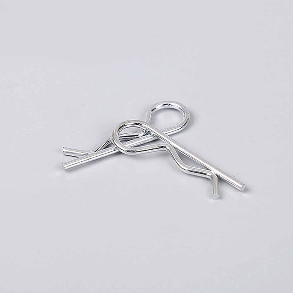 LABSERRON 150Pcs Small Cotter Pin Carbon Steel Durable Metal Replacement in White