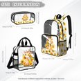 thumbnail image 4 of DISNIMO Stadium Approved Clear Backpack for School Kids, Giraffe Sunflower Print 17 Inch PVC Transparent Bookbag with Matching Lunch Box & Pen Pouch, Back to School Gift, 4 of 5