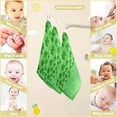 thumbnail image 3 of Green Glitter Sparkle Clovers Baby Muslin Washcloths Soft Absorbent Face Towel, Abstract Lucky Irish Shamrock Burp Cloths Cotton Bath Wipes 5 PCS Infant Wash Cloth for Newborn Boys Girls 12x12 inch, 3 of 7