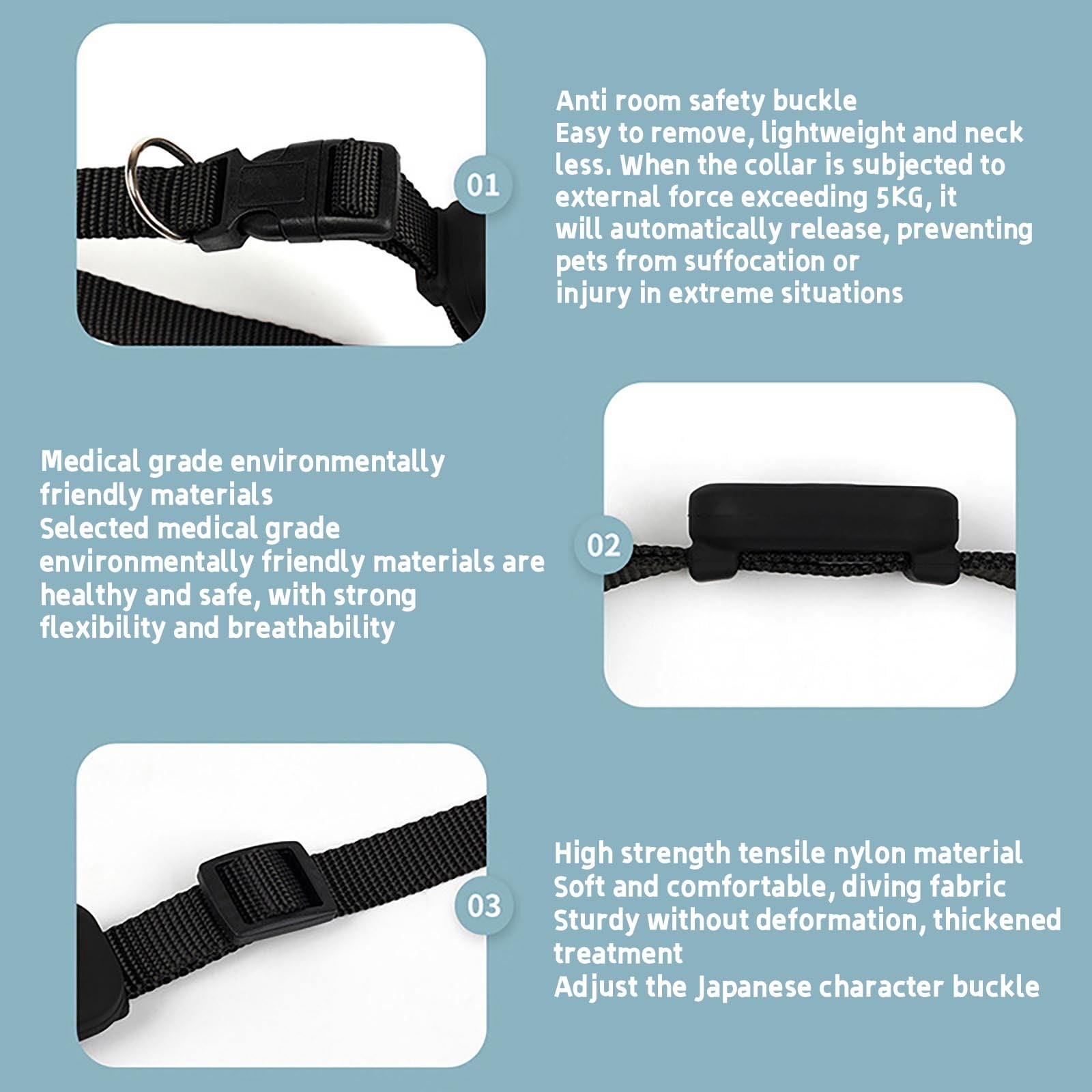 GPS Pet Tracking Collar for Cats & Dogs - Waterproof Anti-Lost Locator Collar with Real-Time Positioning