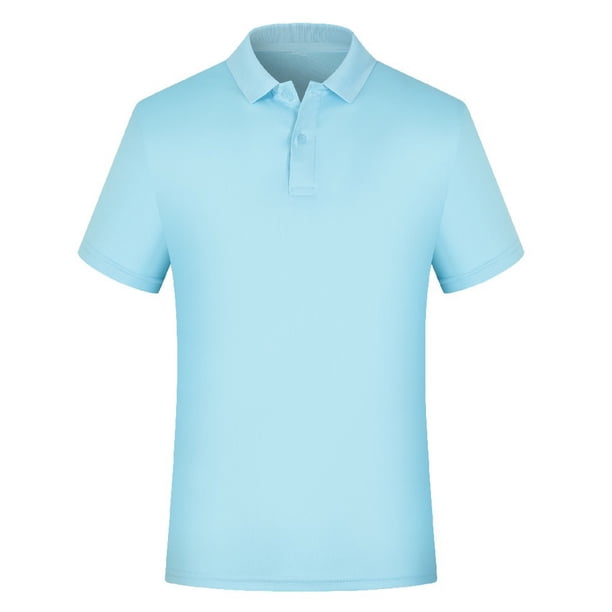 Blusa y camisa de manga corta con cuello vuelto para niños, camiseta de verano de color liso con cuello de manga corta para niños, camiseta de poliéster para niños