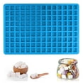 thumbnail image 3 of Xiao Hua 126 cavity silicone ice tray mold, square mini candy chocolate mold, used for making homemade chocolate, sugar, ice cubes, blue, 1 piece, 3 of 4