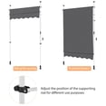 thumbnail image 3 of Topeakmart 59" L Manual Retractable Awning with Adjustable Height, Dark Gray, 3 of 7