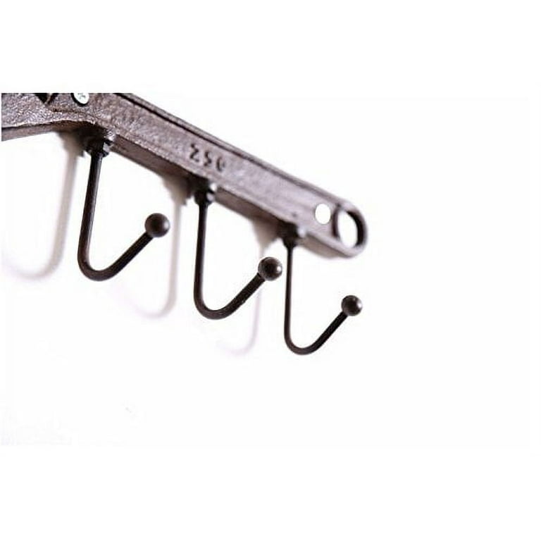 kiaotime retro vintage key rack holder hooks cast iron wrench spanner shape decorative wall mounted antique man cave garage tool holder coat hat hooks rack hanger wall decor
