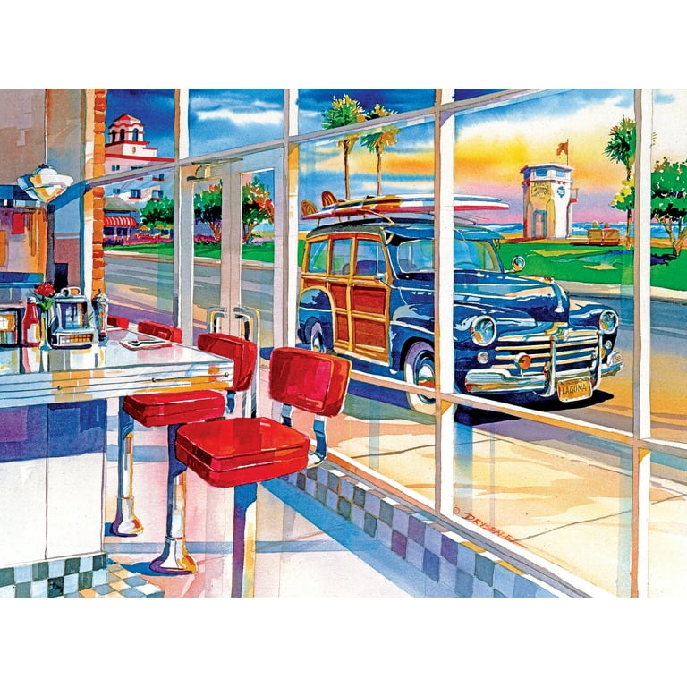 Cra-Z-Art California Dreams 1000-Piece Diner Hangout Jigsaw Puzzle