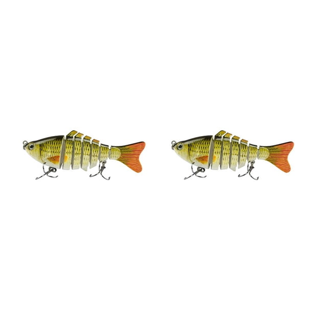 Cebo de pesca Soidarity con 2 ganchos de garras triples en forma de pez artificial, 8cm, Type1 NO1