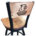 thumbnail image 3 of Holland Bar Stool  25 in. L038 - Black Wrinkle Northern Michigan Swivel Bar Stool with Laser Engraved Back, 3 of 3