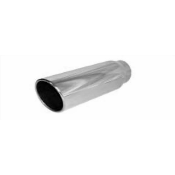 Brand New Polished Stainless Rolled Angle Cut Exhaust Tip 3.5" IN 4" Out 15" L