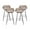 Light Brown/Black/Beige, variant on Verano Wicker and Metal Outdoor Barstools with Cushion, Set of 4, Mixed Brown and Beige