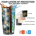 thumbnail image 7 of 20oz Tumblers Halloween Spooky Icons Pattern Stainless Steel Vacuum Insulated Double Wall Travel Tumbler Cups Mug with Lid and Straw,Cleaning Brush for Cold & Hot Drinks, 7 of 7