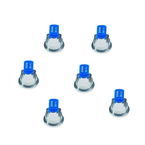 Pack of 6 - TeeJet TwinJet Twin Flat Spray Tips Stainless Steel w/ 80° VisiFlo Farmer Bob's Parts TJ60-8003VS