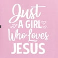 thumbnail image 5 of Wild Bobby Just A Girl Who Loves Jesus Inspirational/Christian Women Graphic Tee, Light Pink, X-Large, 5 of 5