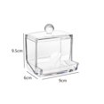 thumbnail image 1 of Caja de almacenamiento de hisopos de algodón transparente, organizador de maquillaje, caja de almacenamiento de acrílico, hisopo de algodón, caja de cosméticos, almacenamiento de baño y dormitorio, 1 of 4