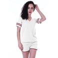 thumbnail image 6 of Moomaya Womens Plain Nightwear Set w/ Shorts Cotton Sleepwear 2 Pcs Nightdresses, 6 of 7