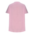 thumbnail image 3 of Bamboo Cotton Tunic Blouses for Women Summer Short Sleeve Tee Blouse Button-Up Henley Neck T-Shirt Flower Graphics Cute Tunics Tops Lounge Dressy Shirts Going Out Holiday Outfits, 3 of 4