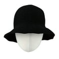 thumbnail image 4 of WITHMOONS Wool Winter Short Brim Womens Solid Bowler Fedora Hat SLB1245 (Black), 4 of 5