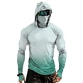 thumbnail image 3 of Trgacdwlo S-4XL Gradient Mens UPF 50+ Sun Protection Hoodie Raglan Long Sleeve Thumb Hole Rash Guard Mens with Mask Mens Fishing Shirts, 3 of 10