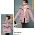 thumbnail image 4 of Breezora Women Winter Puffer Coat Thicken Lined Down Parka Outerwear for Cold Weather Comfort and Fashionable Style with Lightweight Warmth M Size Pink, 4 of 9