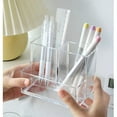thumbnail image 5 of Acrylic Pen Holder,Clear Pencil Holder,Pen Holder For Desk,Clear Acrylic Pencil Holder For Desk,Marker Holder With 3 Compartments,Pencil Organizer For Home,Office,Classroom,Bathroom,1 PC(Clear), 5 of 6
