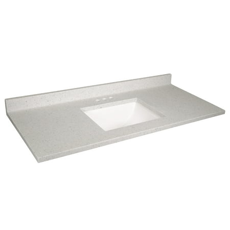 Design House 563551 Cultured Marble Single Wave Bowl Vanity Top 49x22 ...
