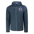thumbnail image 2 of Men's-Cutter & Buck  Heather Navy New England Revolution Mainsail Full-Zip Hooded Jacket, 2 of 3