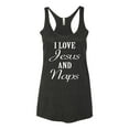 thumbnail image 2 of Wild Bobby I Love Jesus and Naps Inspirational/Christian Women Tri-Blend Racerback Tank Top, Vintage Black, Large, 2 of 5